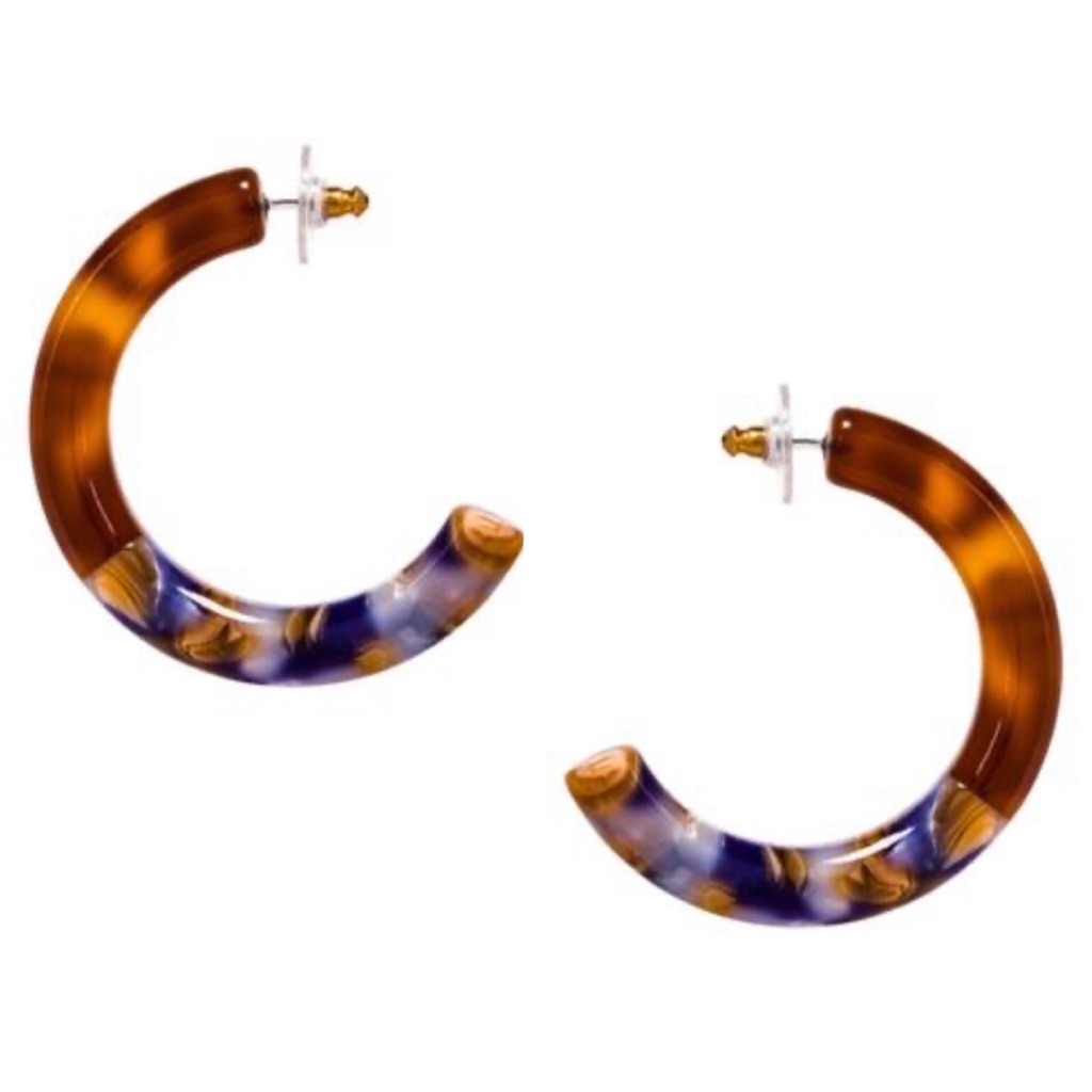 Lele Sadoughi Broadway Front Hoop Earrings 90$